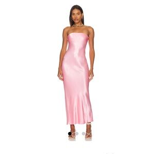 SNDYS Pink Strapless Slip Dress
